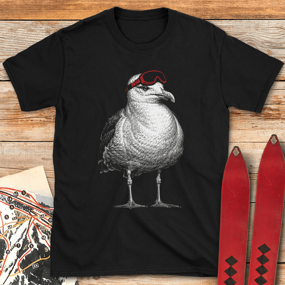 Seagull Skier T Shirt Gift For Skier