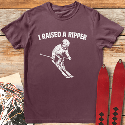 Raised A Ripper Ski T Shirt Gift For Skier