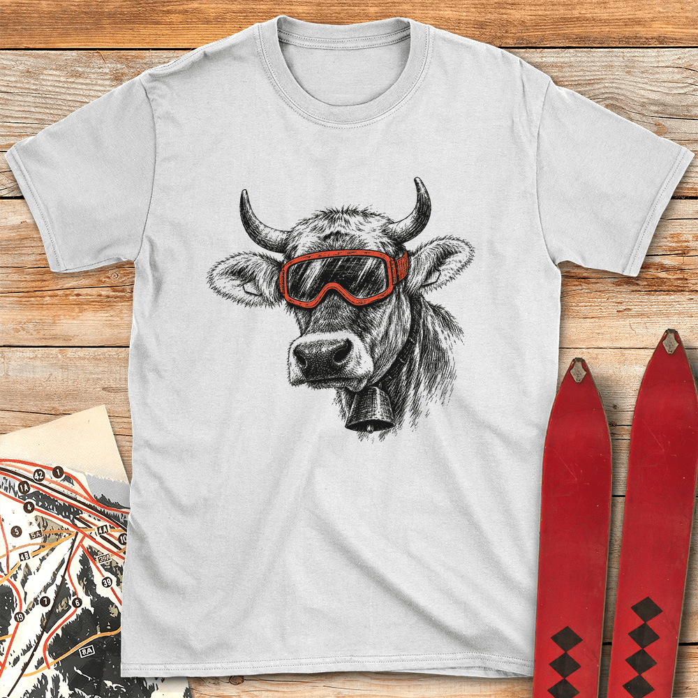 Cow Shreds T Shirt Gift For Skier