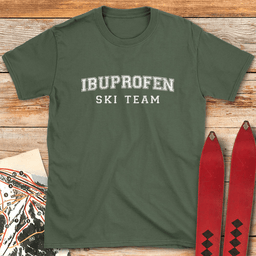 Ibuprofen Ski Team T Shirt Gift For Skier