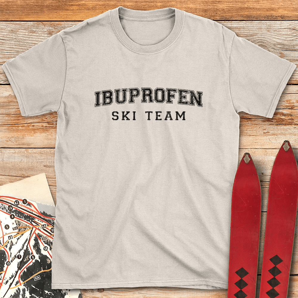 Ibuprofen Ski Team T Shirt Gift For Skier
