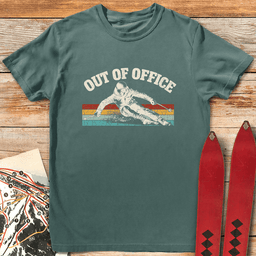 Out Of Office Vintage T Shirt Gift For Skier