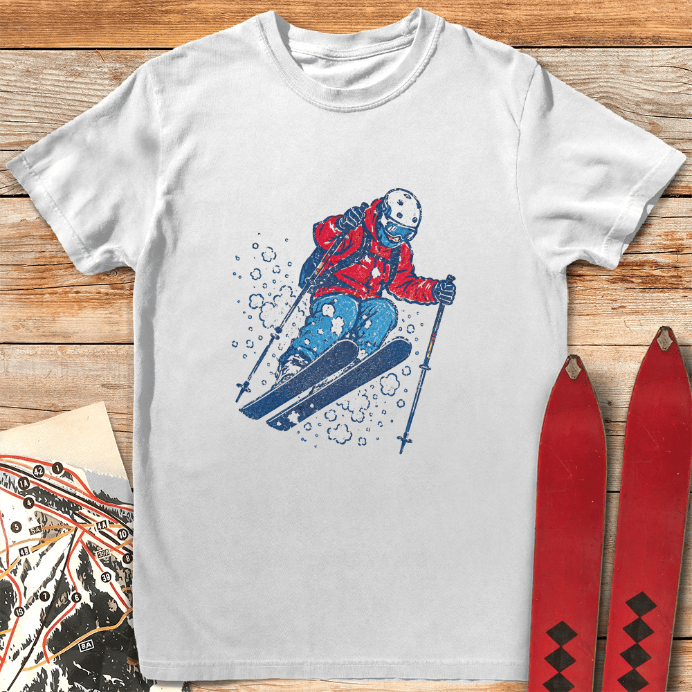 Powder Pillow T Shirt Gift For Skier