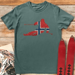 Norway Ski Flag T Shirt Gift For Skier