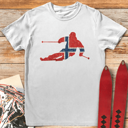 Norway Ski Flag T Shirt Gift For Skier