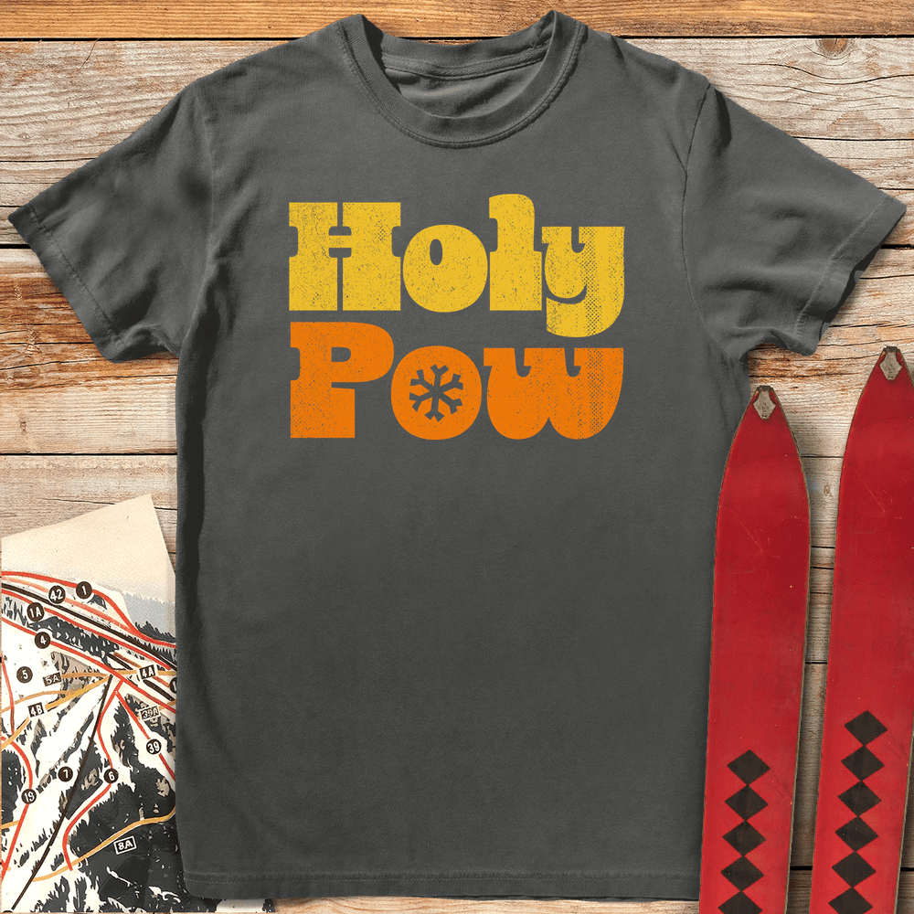 Holy Pow T Shirt Gift For Skier