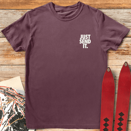 Just Send IT Pocket T Shirt Gift For Skier