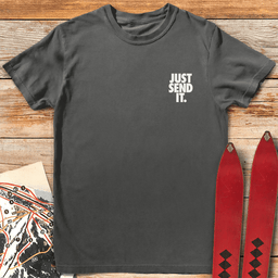 Just Send IT Pocket T Shirt Gift For Skier