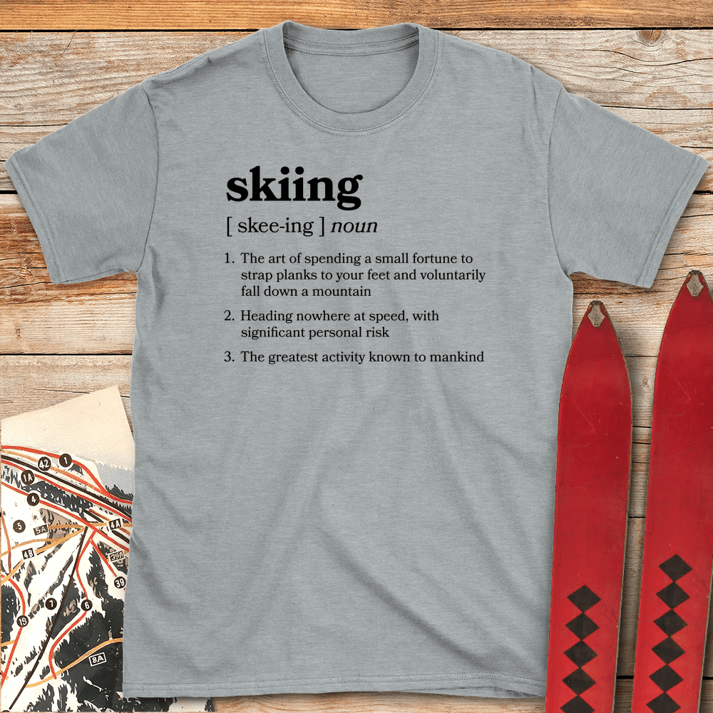 Definition Of Skiing T Shirt Gift For Skier