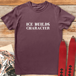 Ice Builds Character T Shirt Gift For Skier
