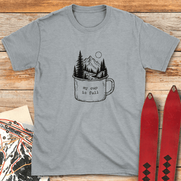 Full Cup T Shirt Gift For Skier