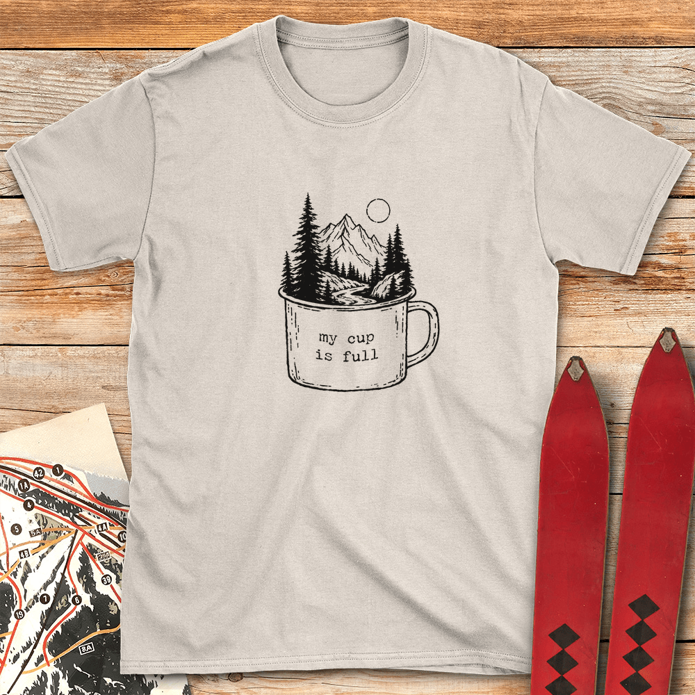 Full Cup T Shirt Gift For Skier