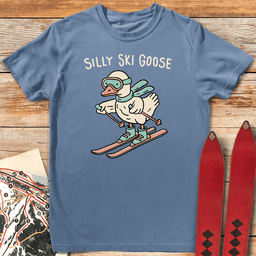 Silly Ski Goose T Shirt Gift For Skier