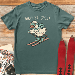 Silly Ski Goose T Shirt Gift For Skier