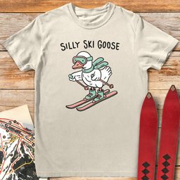 Silly Ski Goose T Shirt Gift For Skier