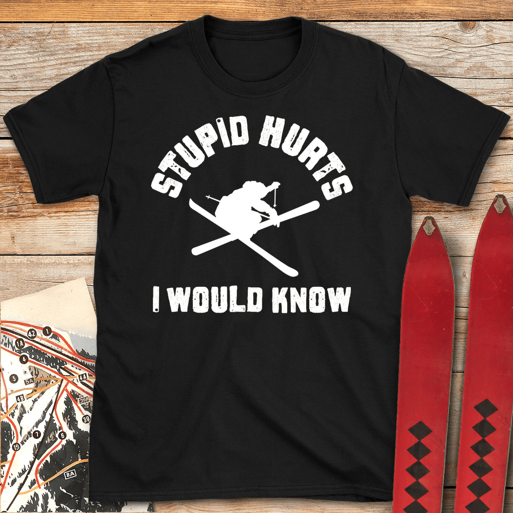 I Would Know T Shirt Gift For Skier