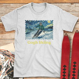 Gogh Skiing T Shirt Gift For Skier