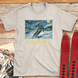 Gogh Skiing T Shirt Gift For Skier