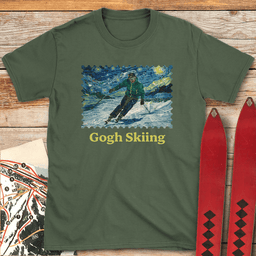 Gogh Skiing T Shirt Gift For Skier
