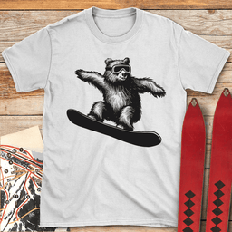 Radical Bear Boarder T Shirt Gift For Skier