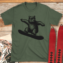 Radical Bear Boarder T Shirt Gift For Skier
