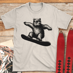 Radical Bear Boarder T Shirt Gift For Skier