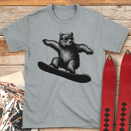 Radical Bear Boarder T Shirt Gift For Skier