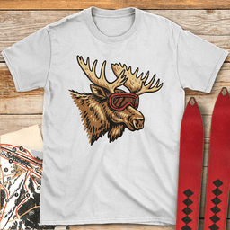 Ready Set Moose T Shirt Gift For Skier