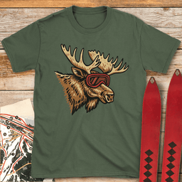 Ready Set Moose T Shirt Gift For Skier