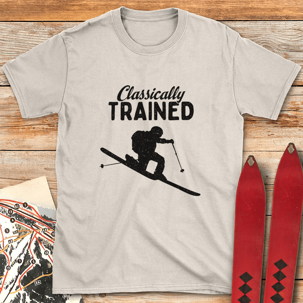 Classically Trained T Shirt Gift For Skier