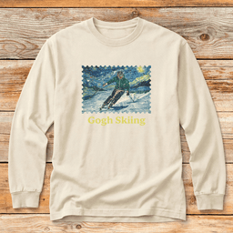 Gogh Skiing T Shirt Gift For Skier