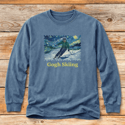 Gogh Skiing T Shirt Gift For Skier