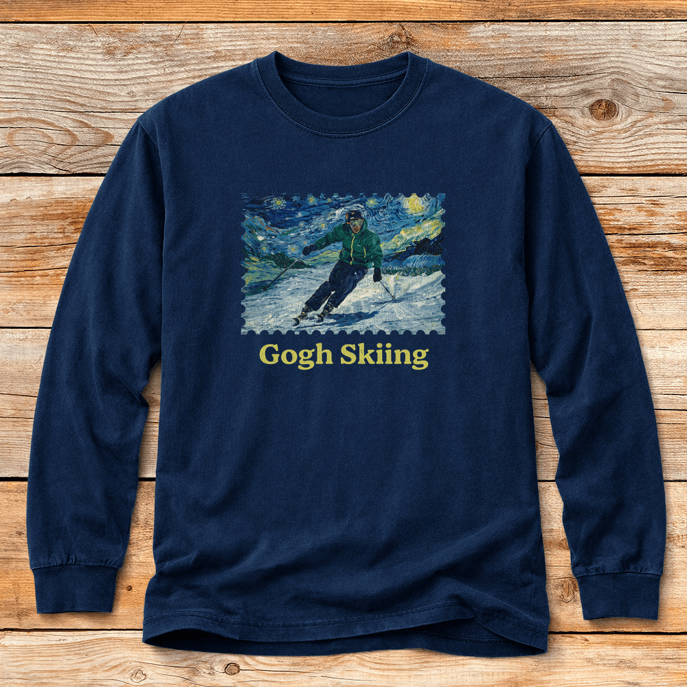 Gogh Skiing T Shirt Gift For Skier