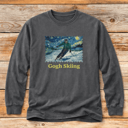 Gogh Skiing T Shirt Gift For Skier
