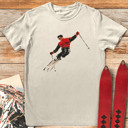 Old School Style T Shirt Gift For Skier