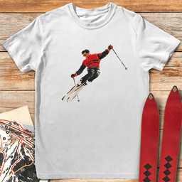 Old School Style T Shirt Gift For Skier