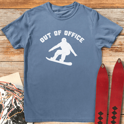 Out Of Office Snowboard Silhouette T Shirt Gift For Snowboarder