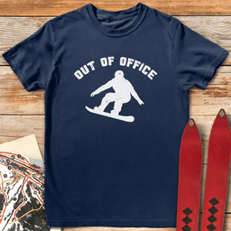 Out Of Office Snowboard Silhouette T Shirt Gift For Snowboarder