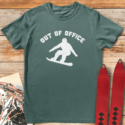 Out Of Office Snowboard Silhouette T Shirt Gift For Snowboarder