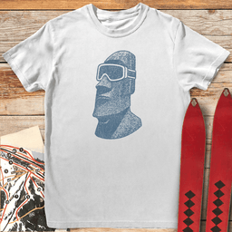 Easter Island Rider T Shirt Gift For Skier