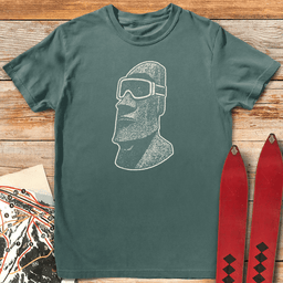 Easter Island Rider T Shirt Gift For Skier