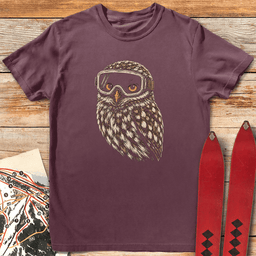 Owl Shreds T Shirt Gift For Skier