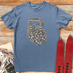 Owl Shreds T Shirt Gift For Skier