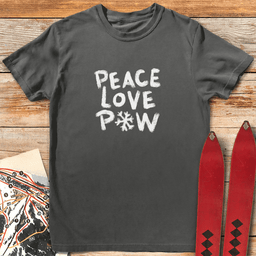Peace Love Pow T Shirt Gift For Skier
