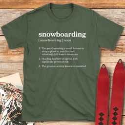 Definition Of Snowboarding T Shirt Gift For Snowboarder