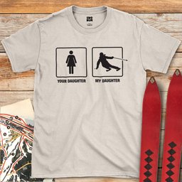 Daughter Shreds T Shirt Gift For Skier