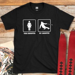Daughter Shreds T Shirt Gift For Skier