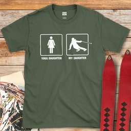 Daughter Shreds T Shirt Gift For Skier