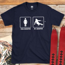 Daughter Shreds T Shirt Gift For Skier