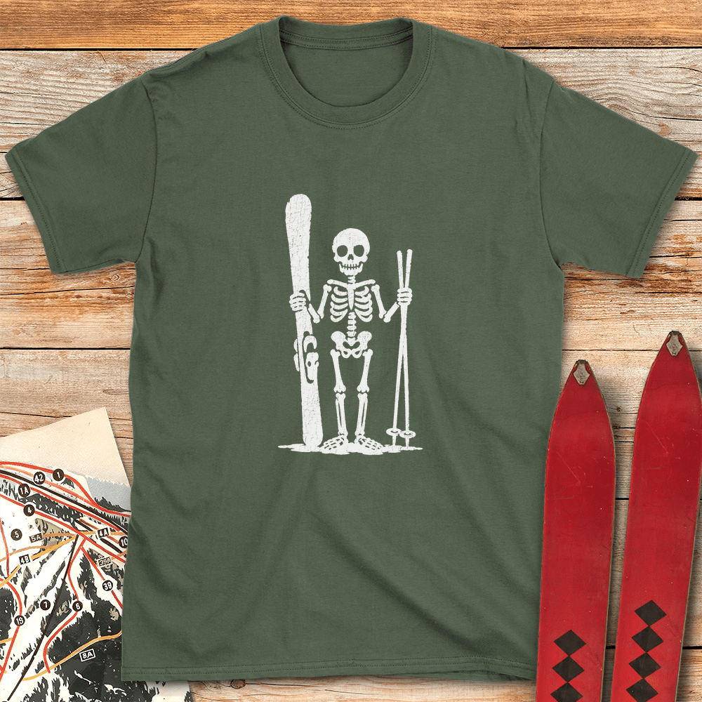 Dead Skier T Shirt Gift For Skier